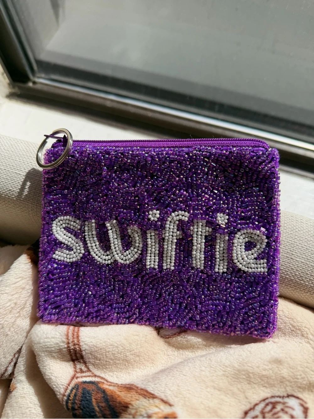 Taylor Swift Beaded Purple Coin Purse Wallet Tiana Designs Swiftie Accessory